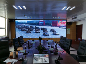 延安市某采油廠某會(huì)議室P1.2全彩LED調(diào)試完畢